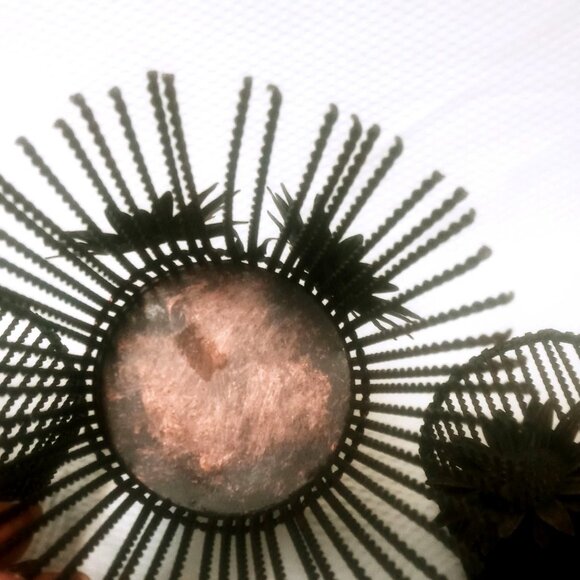 Pillar Candle Holder Wrought Iron Metal Floral Bronze Set of 3 Tier Size Holders - Picture 7 of 16